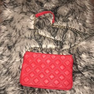 Red cross body Purse